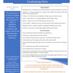 Info Sheet - Fundraising Hints